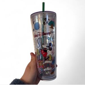 STARBUCKS | NWT Disney World Tumbler with Straw Cold Cup Venti